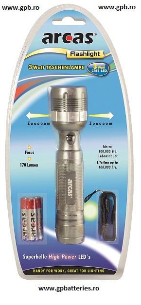 Lanterna Arcas 3 Watt LED + Lupa + Zoom